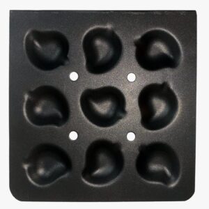 Mango-Shaped Non-Stick Idli Tray – 12x12 Inch | 9 Cavity | Food-Grade Aluminium | Made in India