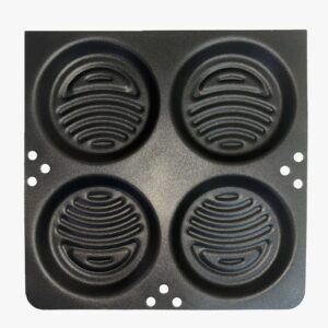 Grill-Pattern Thatte Idli Tray – 12x12 Inch | 4 Cavity | Non-Stick | Textured Surface Idli Tray